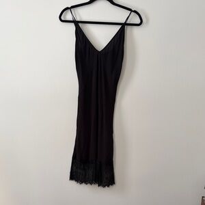 Wilfred Black Cocktail Dress -Lace Hem